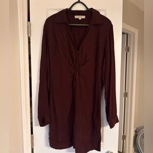 LOFT Deep Burgundy Blouse